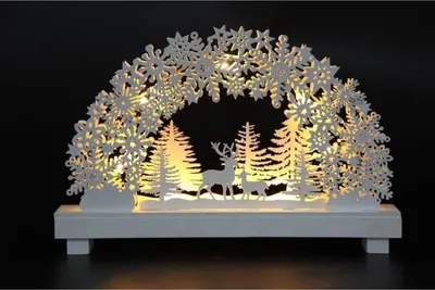 Produktbild von Weihnachtsdeko mit Rentieren, H. 21 cm