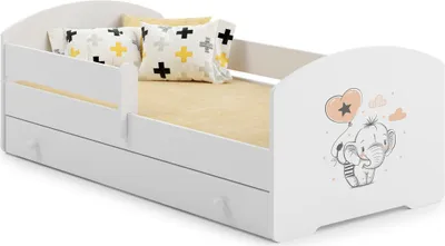 Obrázok produktu pre Detská posteľ LUK 160x80 so zásuvkou - Slon