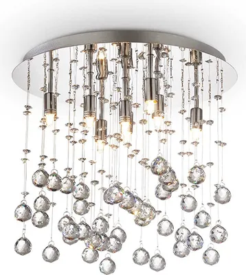 Produktbild von Zeitgenössische Deckenleuchte Moonlight Metall-Kristall Gold 8 Lichter G9 3W 3000K