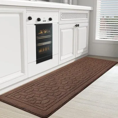 Produktbild von Famanu Küchenläufer 45 x 150 cm - waschbar, rutschfest, braun