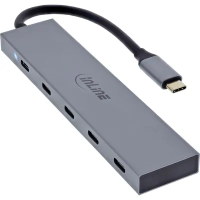 Productafbeelding van InLine 35392E, USB-C, USB-C, 10000 Mbit/s, grijs, 100 W, 0,15 m