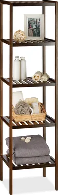 Produktbild von relaxdays 10020916_0 relaxdays Badregal dunkelbraun 5 Fachböden