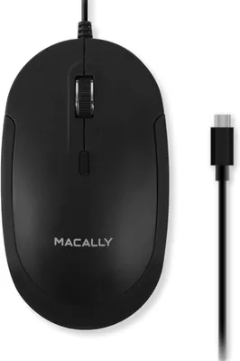 Productafbeelding van USB-C muis voor Mac en Windows, met 3 knoppen en scrollwiel, USB-Type-C, geschikt voor zowel linker- als rechterhand, compacte bedrade muis met optische sensor en DPI-schakelaar