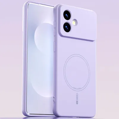 Image de Etui magnétique pour Samsung Galaxy S26 Edge, compatible MagSafe, silicone liquide, résistant aux chocs et aux rayures Violet
