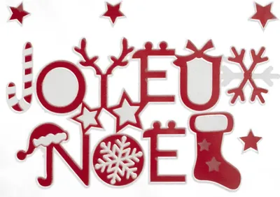 Produktbild von Frohe Weihnachten Flock Sticker - 28,5 x 40 cm
