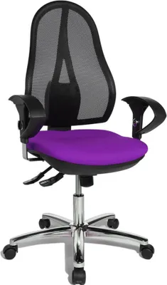Produktbild von Topstar Bürostuhl Open Point SY Deluxe, OP290U G03 Stoff lila, Gestell chrom