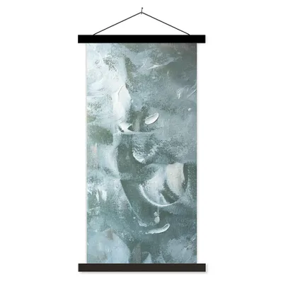 Produktbild von MuchoWow® Textilposter Acrylfarbe - Strukturen - Abstrakt 40x80 cm mit schwarzem Rahmen - Wandemalerei
