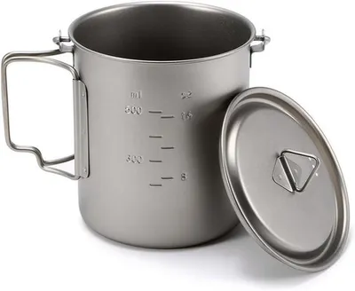 Campingbecher 400 ml mit Deckel für Tee, Kaffee und Wasser - Ideal für Outdoor, Rucksackreisen und Picknicks