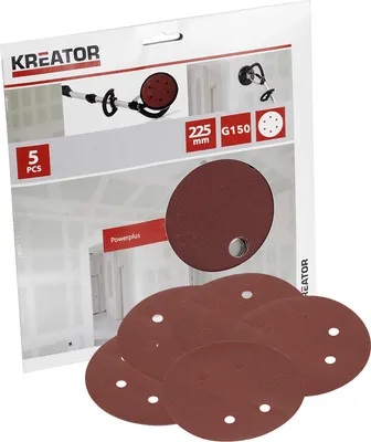Obrázek produktu pro Brusné kotouče Kreator 5 pro brusky na sádrokarton - ø 225 mm zrnitost G150 - G150