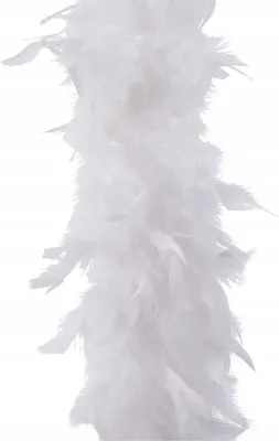 Imagen del producto de Guirnalda navideña de plumas blancas, 11x184 cm