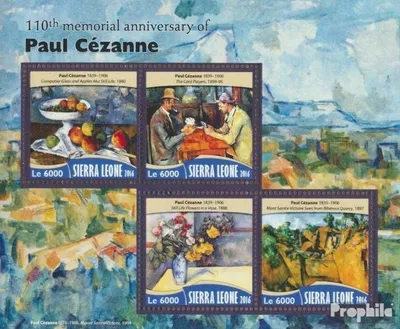 Produktbild von Briefmarken Sierra Leone 2016 Mi 7438-7441 Kleinbogen (kompl. Ausg.) postfrisch Paul Cézanne