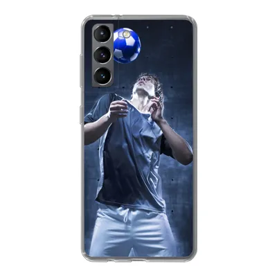 Produktbild von MuchoWow® Handyhülle Schutzhülle Hülle für Samsung Galaxy S21 Hochbegabter Fußballer Silikon Softcase Handy Hülle - Softcase