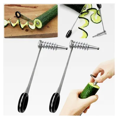 Produktbild von Spiralschneider Set aus Edelstahl für Obst und Gemüse