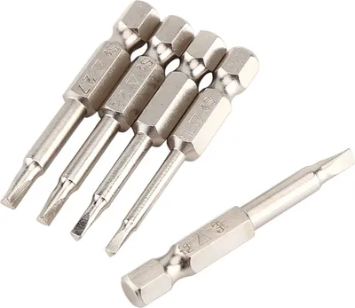 Zdjęcie produktu dla 5 szt. 50 mm końcówek wkrętakowych trójkątnych z trzpieniem sześciokątnym 1/4" ��1,8/��2,0/��2,3/��2,7/��3,0 Silny magnetyzm
