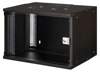 Zdjęcie produktu dla Digitus Obudowa naścienna SOHO Pro - 254 mm (10") - 315x300 mm (szer. x głęb.), Szafa wisząca, 6U, 60 kg, Zamek, Relingi, Zarządzanie okablowaniem
