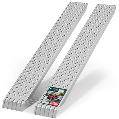 Obrázok produktu pre VOUNOT® 2x nakladacia rampa z pozinkovanej ocele, protisklzová nakladacia rampa, 160 cm, maximálne zaťaženie 400 kg
