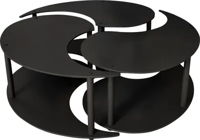 Produktbild von Skye Decor, Yin Yang 3 70 - Black, Couchtische, Schwarz, MDF, 70 x 38 x 70 cm