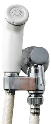 Produktbild von WC-Handbrause-Set mit schwenkbarem Halter Messing verchromt