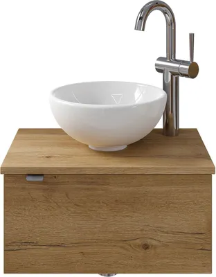 Produktbild von Pelipal Serie 6915 SET-044-003 Waschtisch mit Unterschrank bestehend aus: Keramik-Aufsatzbecken, Waschtischplatte, Waschtischunterschrank