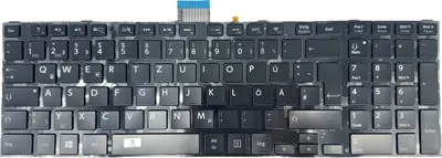 Produktbild von DE Schwarz glänzend Tastatur mit Beleuchtung Version2 kompatibel für TOSHIBA Satellite C75D-A