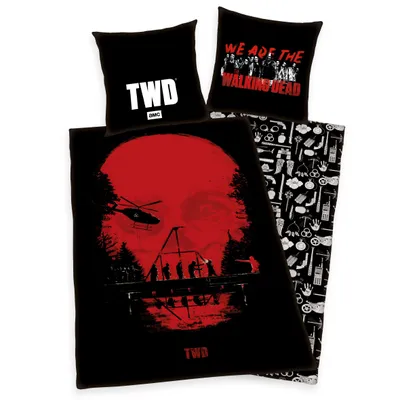 Produktbild von Herding The Walking Dead Bettwäsche Skull 135 x 200 cm / 80 x 80 cm HHE4465202050