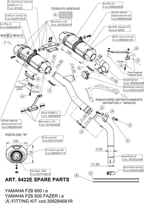 Image de Jeu de rivets LeoVince Pièce de rechange pour pot d'échappement Bande de rivets incl. rivets pour 9633