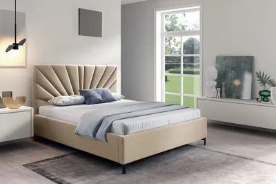Obrázek produktu pro Čalouněná postel 120x200 ODETA 8 - světle béžová