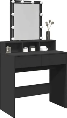 Obrázok produktu pre vidaXL Toaletný stolík s LED osvetlením čierny 80x41x144,5 cm