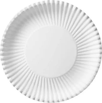 Immagine prodotto di Piatti di carta bianchi rotondi da 24 cm 100 pezzi.