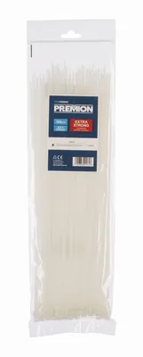 Obrázok produktu pre PREMION PREP00036 - Sťahovacie pásky biele 4,8 x 370mm 100ks