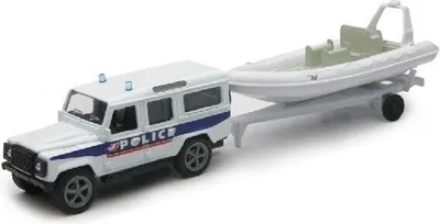 Produktbild von Polizei 4x4 und Bootsset, NEW19915E, Maßstab1/43, NEWRAY