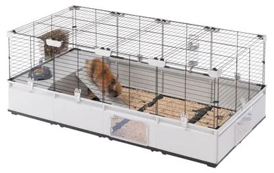 Produktbild von Ferplast Kaninchenkäfig, Hasenkäfig, Meerschweinchenkäfig, MODULAR 3, Modularer,
