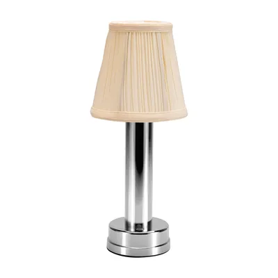 Produktbild von Avia LED Tischlampe – kabellos & wiederaufladbar – dimmbar – Retro Design – warmweißes Licht – 25 cm – Silber