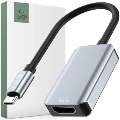 Image de Adaptateur Tech-Protect Ultraboost Type-C vers Hdmi 4K 60Hz Noir