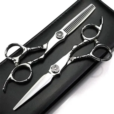 Produktbild von Friseurschere, Haarschneidescheren-Set aus 440C Edelstahl, Friseurschere, Haarschere für Friseure