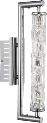 Produktbild von LED Wandleuchte, Chrom, Glas, klar, B 38 cm