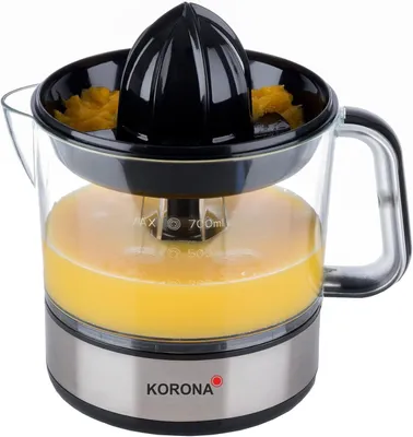 Produktbild von KORONA Zitruspresse 0,7 L Fruchtsaftpresse elektrisch 40 W 27020 schwarz stainless