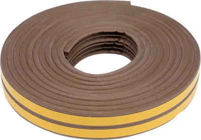 Productafbeelding van Zelfklevende elektrische afdichtingsstrip, bruin, 6 meter, voor ramen en deuren