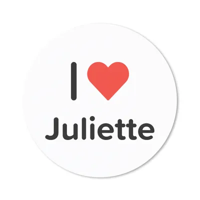 Produktbild von MuchoWow® Mauspad Mousepad Ich liebe - Juliette - Mädchen 40x40 cm - Mousepads - Maus Mat - Pad - Mausunterlage - Schreibtisch Accessoires