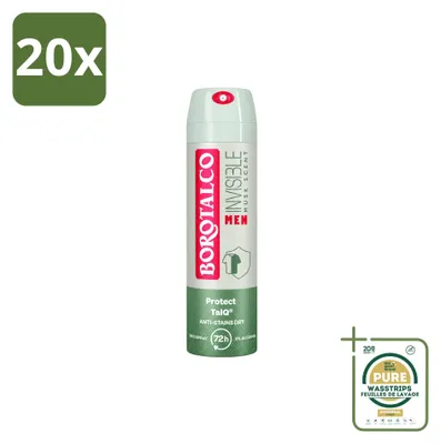 Obrázok produktu pre 20 kusov sprejov Borotalco Men Musk, antiperspirant, 150 ml – balenie
