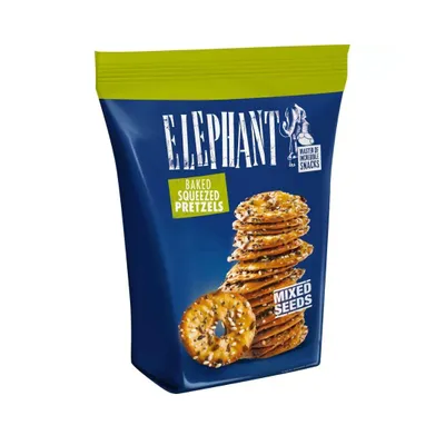 Image de Elephant Baked Squeezed Pretzels Honey Mustard and Onion 160g