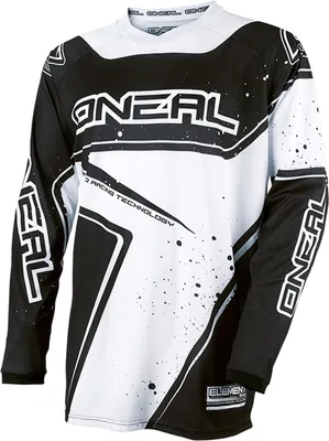 Produktbild von Oneal Element Racewear Motocross Jersey Farbe: Schwarz/Weiß, Grösse: L