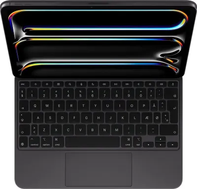 Produktbild von Apple Magic Keyboard - Tastatur und Foliohülle - mit Trackpad - hinterleuchtet - Apple Smart connector - QWERTY - Dänisch - Schwarz - für 11-inch iPad Pro (M4)