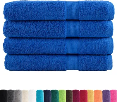 Immagine prodotto di Asciugamani da sauna vidaXL Premium SOLUND, 4 pezzi, blu, 80x200 cm, 600 g/m²