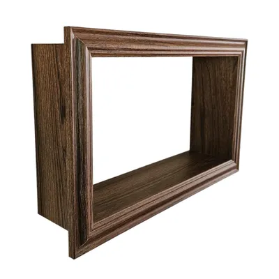 Produktbild von Wandregal Holzregal Dekoregal Modern mit LED 40x25 cm braun Bilderrahmen