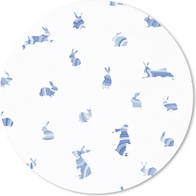 Produktbild von MuchoWow® Mauspad Mousepad Kaninchen - Muster - Hase 40x40 cm - Mousepads - Maus Mat - Pad - Mausunterlage - Schreibtisch Accessoires