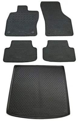 Produktbild von Gummi Kofferraumwanne + Fußmatten Set für VW Golf 7 5G, Bj. 2013-