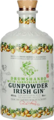 Image de Drumshanbo Gunpowder Irish Gin with Sardinian Citrus 43% Vol. 0,7l Ceramic Bottle