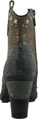 Produktbild von Mustang Damen Stiefel in floralem Design mit Nieten 15M0162010, Größe:38 EU, Farbe:Grün