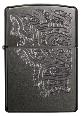 Produktbild von ZIPPO - Reg Iced Paisley - Grau Schwarz Sturmfeuerzeug nachfllbar Benzin 60005432